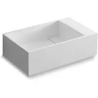 SSI Design Veneto Solid Surface fontein 40x22x10cm mat wit