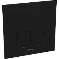 Wisa Delos Bedieningspaneel - rechthoek - 16x16x1 - dualflush - aluminium - zwart mat 8050430338