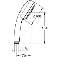 GROHE New Tempesta Cosmopolitan Handdouche II Chroom