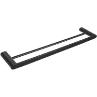Sapho Flori dubbele handdoekhouder 60cm mat zwart