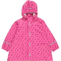 Playshoes regenjas Sweethearts met all over print roze/donkerroze Meisjes Polyester Capuchon - 92