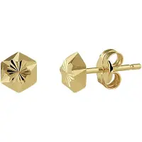 TFT Marie Celeste oorknoppen ster gediamanteerd - 5 mm - Goud