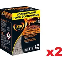 Zip Aanmaakblokjes Voordeelpak - Snelle Ontbranding & Lange Brandduur - 2x96 Cubes