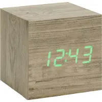 Gingko Cube Click Clock Grijs