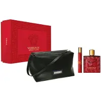 Versace Eros Flame cadeau set: 100 ml Eau de Parfum + 10 ml Eau de Parfum + toilettas