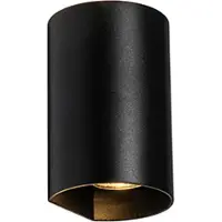 QAZQA Design Wandlamp Zwart Rond GU10 50mm - Sabbir