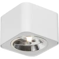QAZQA Moderne opbouwspot wit vierkant GU10 111mm - Boxer