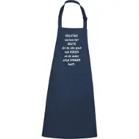 Kariban Keukenschort - BBQ schort - Relaties werken het beste als… - navy/blauw