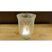 Baroque Windlicht - Melk glas - print - Ø 11,5cm - Hoog 14cm