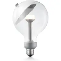 Home Sweet Home Design LED Lichtbron Move Me - Zilver - G120 Cone LED lamp - 12/12/18.6cm - Met verstelbare diffuser via magneet - geschikt voor E27 fitting - Dimbaar - 5W 400lm 2700K - warm wit licht