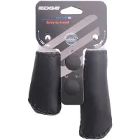 Edge De leather grip - ergonomisch lederen handvatset - 135mm/92mm - zwart
