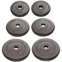 Rs Sports Kunststof schijvenset l Ø 30 mm l 2 x 1.25/2.5/5 kg