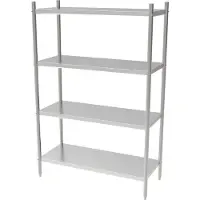 CombiSteel Spoeltafel Bodemschap Demontabel Combisteel, RVS, Rechts, 120(B)x70(D)x90(H)cm