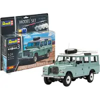 Wittmax Modelbouwpakket Auto - 67047 Land Rover Series III LWB Station Wagon - Britse Klassieke Auto - Model Set Plastic - 1:24 - Modelbouw