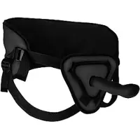 Ouch! Deluxe Siliconen Strap On bobbels - 20.5 cm Zwart