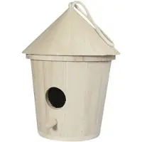 Rayher Hobby Materialen Set van 2x stuks Houten vogelhuisjes 16 cm - Hobby artikelen en