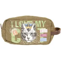 Clayre & Eef Toilettas | 23*14*2 cm | Multi | Canvas | Rechthoekig | Kat | Clayre &