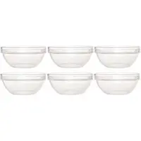 Luminarc 6x Salade schaaltjes/slakommetjes van glas 12 cm - Schalen en kommen