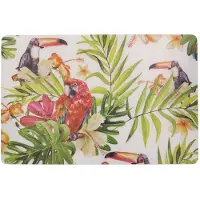 Cosy & Trendy 4x Rechthoekige placemats tropische toekan print 29 x 44 cm -