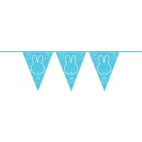 Nijntje Set van 3x stuks blauwe thema geboorte vlaggenlijn van 6