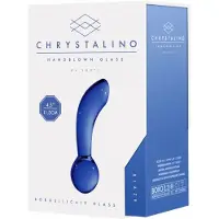 Chrystalino Blaze - Blue glazen dildo