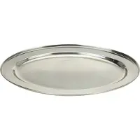 Huismerk 2x RVS serveerschaal/barbecueschaal 45 cm -