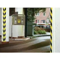 TESA 2x afzettape/markeertape geel/zwart 5 cm x 66 mtr -