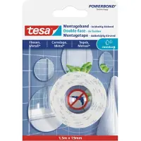 TESA 2x dubbelzijdig spiegel montagetape op rol voor tegels en metaal