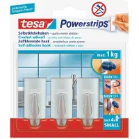 TESA 6x Powerstrips haken trend chroom small - Klusbenodigdheden -
