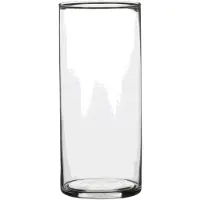Mica Decorations Vaas - cilinder - helder - glas - 9 x 19 cm - Vazen