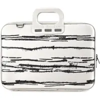 Bombata laptoptas W&B 43 x 33 cm kunstleer zwart/wit