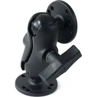 Ram Mounts C Size Short Two Round Plate Universal Double Ball Mount Zilver