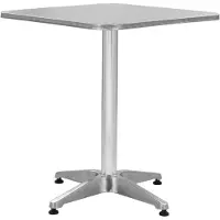 vidaXL Tuintafel 60x60x70 cm aluminium zilverkleurig