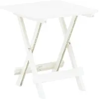 vidaXL Tuintafel inklapbaar 45x43x50 cm kunststof wit