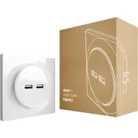 Fibaro Walli N USB Outlet | Dubbele USB aansluiting | Wit