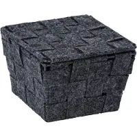 Wenko opbergmand Adria Feltro 14 cm polyester antraciet