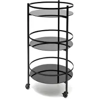 S&p Serveerwagen 48xh96cm 3 Lagen Zwart Bar