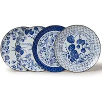 Tokyo Design Studio Flora Japonica bord 26 cm set van 4