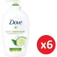Dove Care Hand Wash Handzeep - Cucumber & Green Tea - 6 X 250 ML