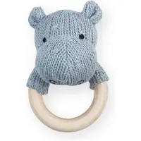 Jollein Rammelaar Jollein Bijtring Soft Knit Hippo Soft Blue