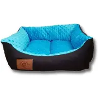 Viking Choice Hondenmand - S - kleine hond - 50 x 40 cm - blauw minky dot - hondenbed