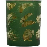 Spiru Waxinelichthouder Veren Groen (12 x 10 cm)