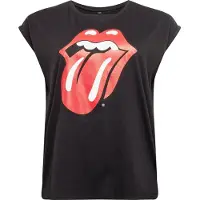 Merchcode Shirt 'Rolling Stones Tongue' rood / zwart / wit