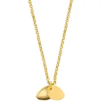 Casa Jewelry Sugarbowl - Collier 37 cm met 5 cm verlengketting - Goud verguld