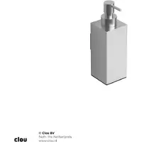 Clou Quadria Zeepdispenser wandmodel RVS Geborsteld