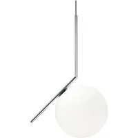 Flos Hanglampe , IC S2, dimbare, Metallic, Woonkamer, Glas, Designer