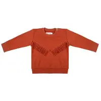 Little Indians sweater Boho meisjes katoen roestbruin