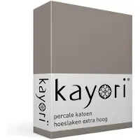 Kayori Hoeslaken Shizu Taupe (Percal)-120 x 200 cm