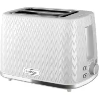 HomeShopXL Toaster Broodrooster Retro - Wit - Vintage Geroosterd brood Toaster - met Cool Wall, Ontdooi en Opwarmfunctie