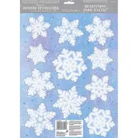 Amscan Vinyl Window Decoration Snowflakes 45.7 x 30.5 cm